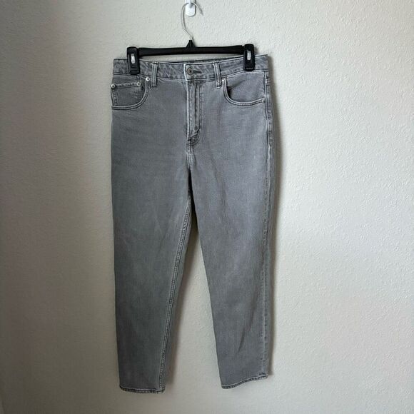 Abercrombie & Fitch Curve Love High Rise Mom Jean Gray Size 2/26 - Picture 4 of 8